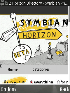 Symbian Horizon viewed on an N82