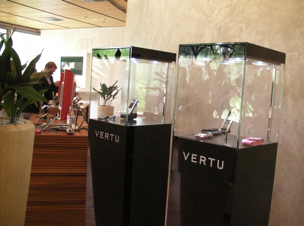 Vertu Display Even Vertu are here... but not for touching.