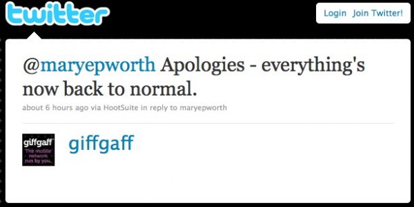 Twitter _ giffgaff_ @maryepworth Apologies - e ...