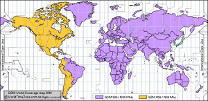 Global map of GSM frequencies