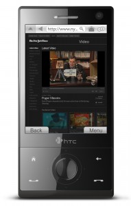 nytimes_htc_touch Skyfire on Windows Mobile: Presenting in-page video playback in real-time.