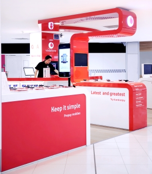The Vodafone Australia stand in Sydney Airport The Vodafone Australia stand in Sydney Airport